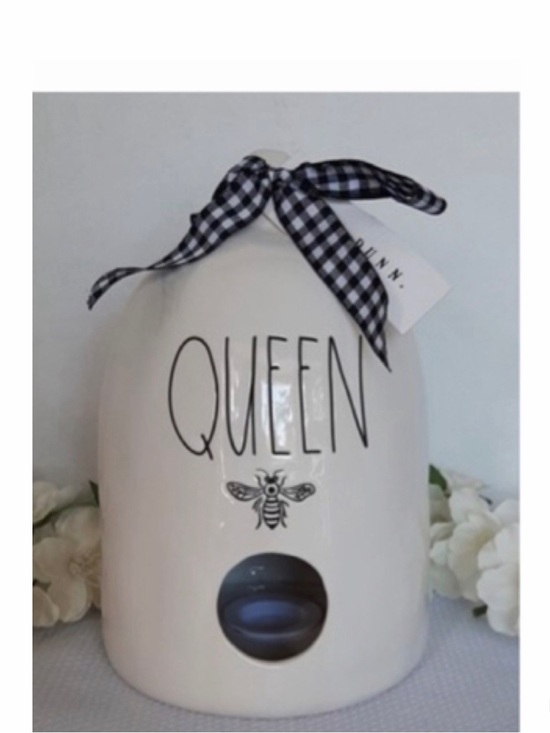 Rae Dunn Other - NEW Rae Dunn “Queen Bee” White Birdhouse Ceramic Farmhouse Bee Decor